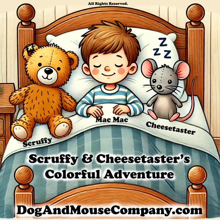 Scruffy The Bear And Cheesetaster’s Colorful Adventure Story | Learn Your Colors Toddler Lesson Plan by DogAndMouseCompany.com