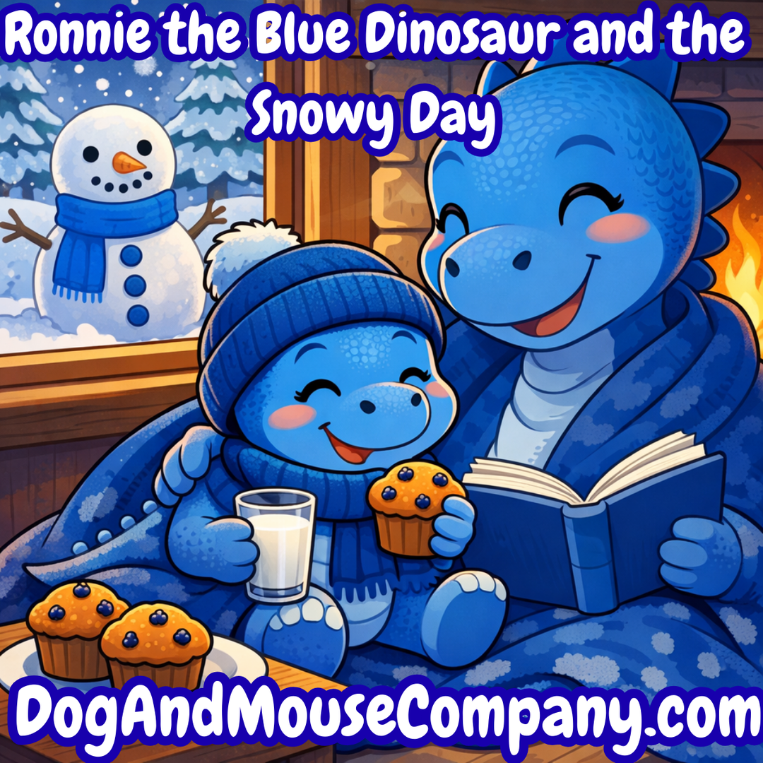 Ronnie the Blue Dinosaur and the Snowy Day | Learn The Color Blue Preschool Lesson