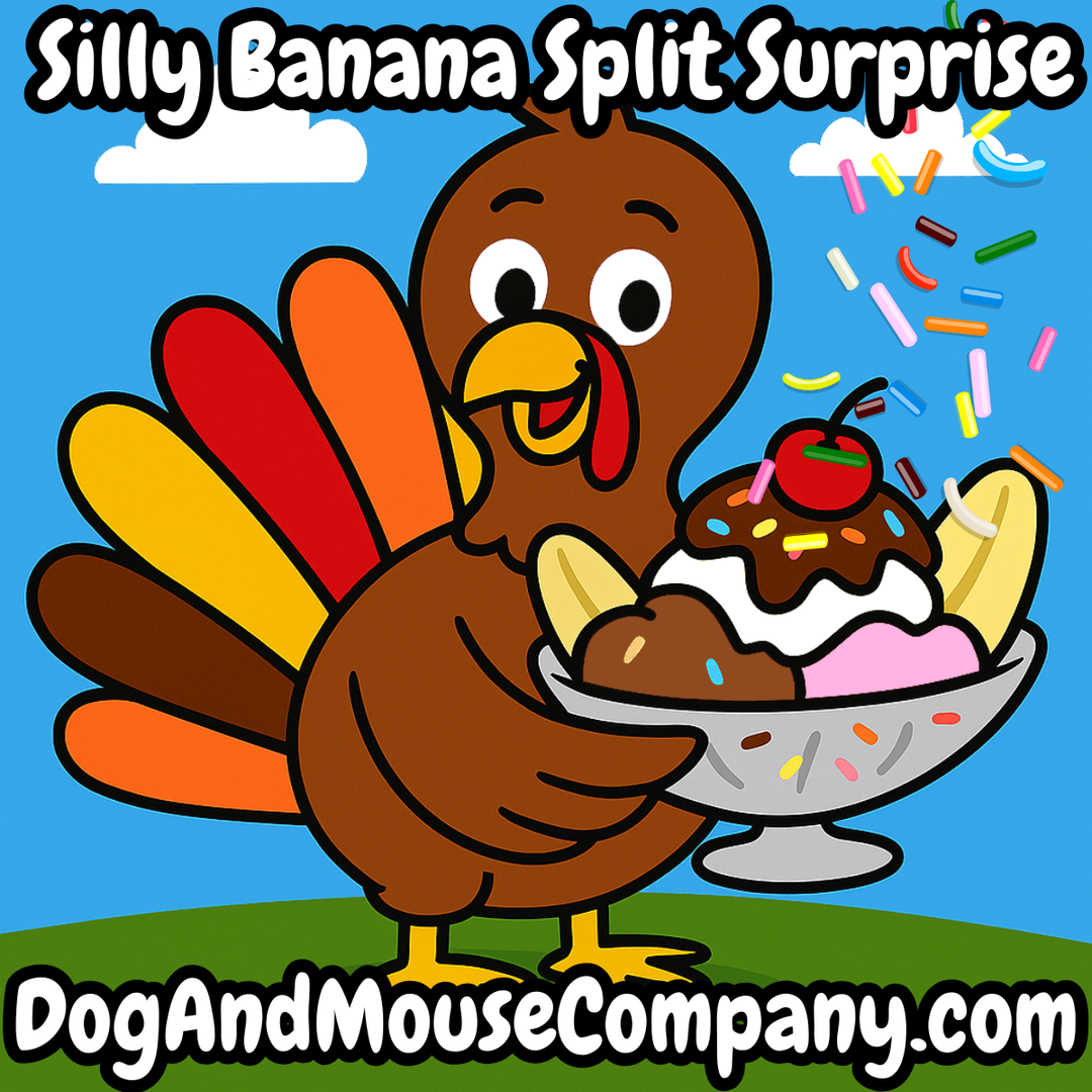 Silly Banana Split Surprise Turkey Thanksgiving Silly Story For Kids Preschool Song Craft Snack Activity Pack DogAndMouseCompany.com