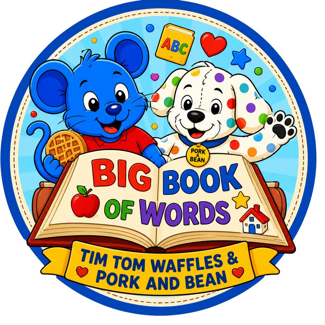 Tim Tom Waffles & Pork and Bean’s Big Book of Words DogAndMouseCompany.com