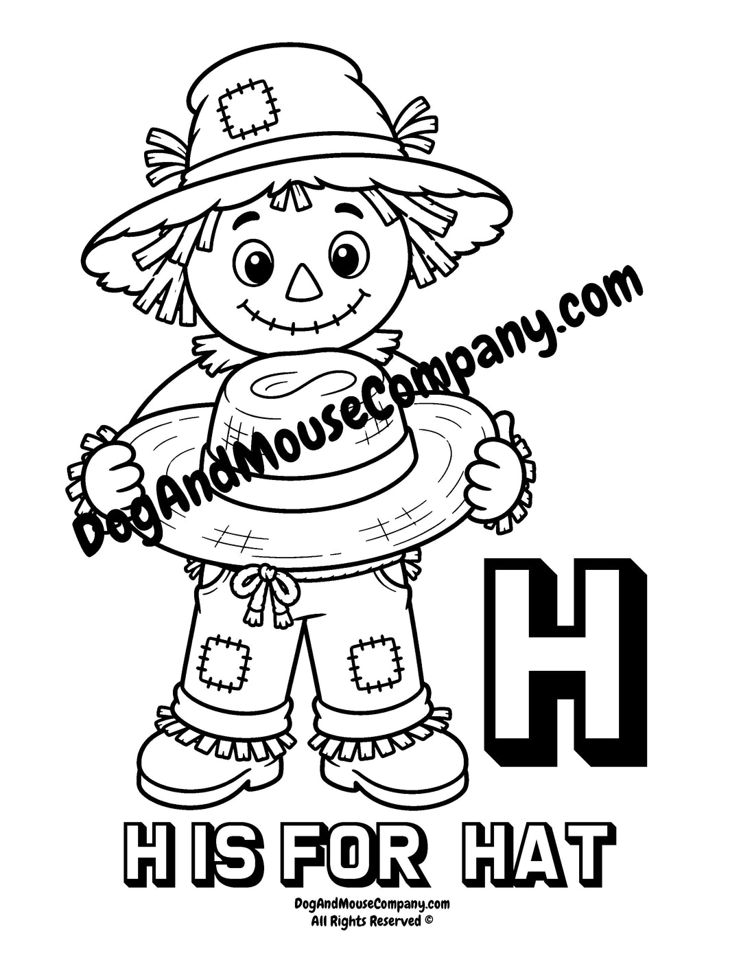 Rusty the Scarecrow holding a big farmer&