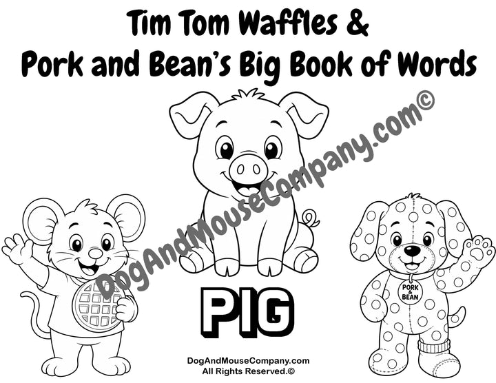 10 Tim Tom Waffles &amp; Pork and Bean’s Big Book of Words -Animal Bundle Set
