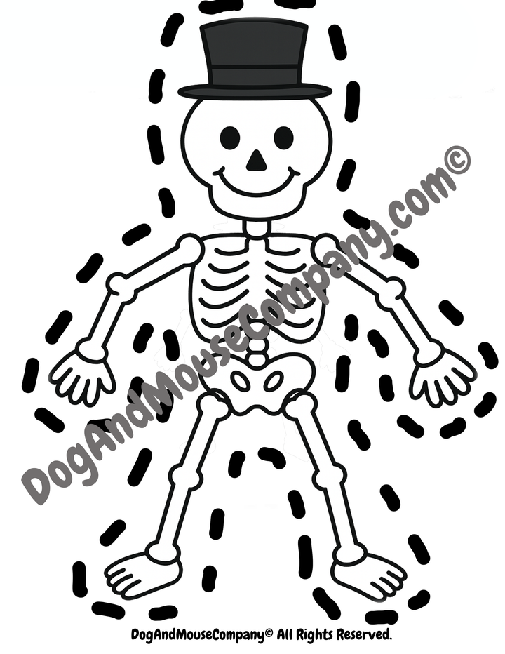 Skelly O’Jelly Halloween Skeleton Craft Printable by DogAndMouseCompany.com
