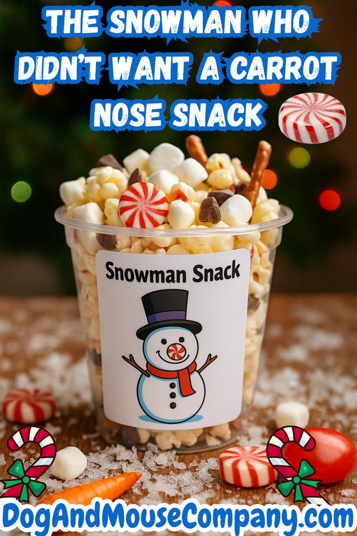 Snowman Snack Printable Sticker Template | Fun Christmas Treat Labels for Kids