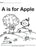 A Is For Apple Coloring Page | Learn Your ABC's | Worksheet Printable Digital Download by Dog And Mouse Company
