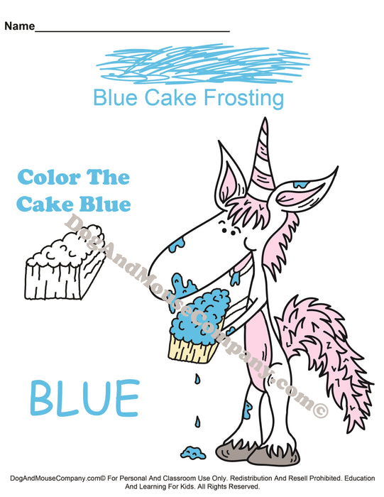 Learn Your Cake Frosting Colors With Mr. Unicorn | Preschool Worksheets