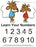 Learn Your Numbers Worksheet 1-10 With Stincel And Ringlet© Printable Digital Download by DogAndMouseCompany.com©