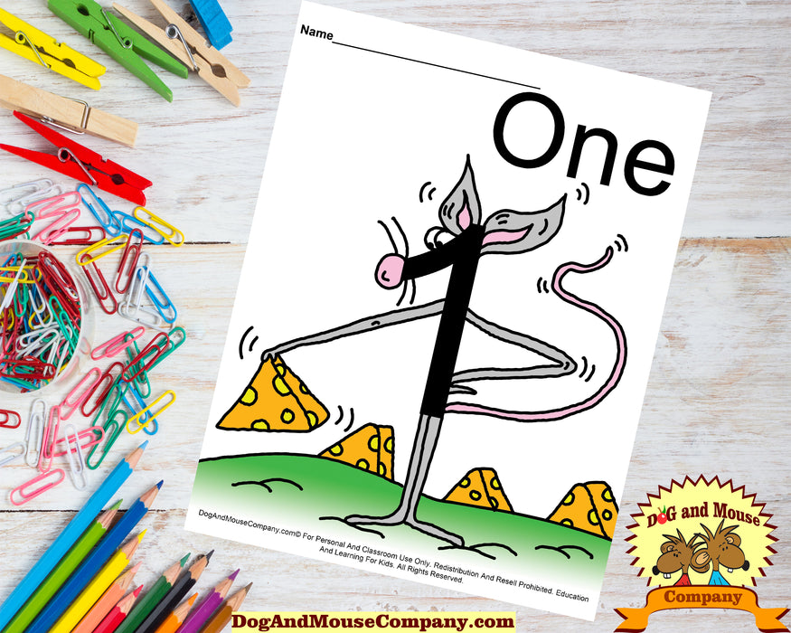 Learn Your Numbers With Mice 1 to 10 | 20 Worksheet Bundle