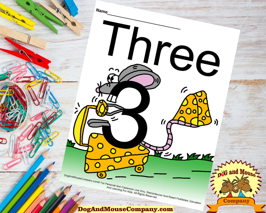 Learn Your Numbers With Mice 1 to 10 | 20 Worksheet Bundle