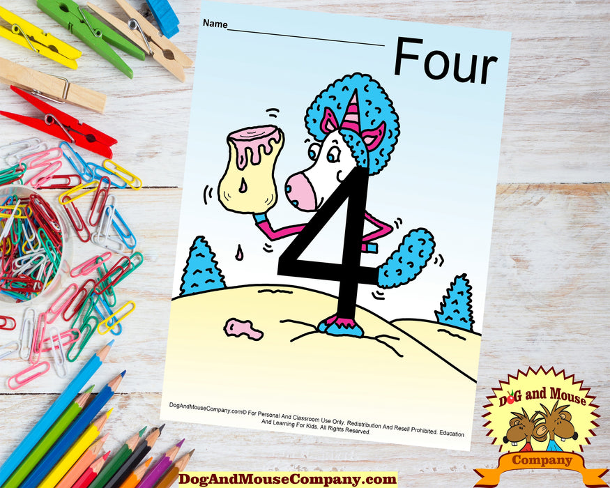 Learn Your Numbers With Unicorns 1 To 10 Preschool Worksheets Bundle by Dog And Mouse Company | dogandmousecompany.com