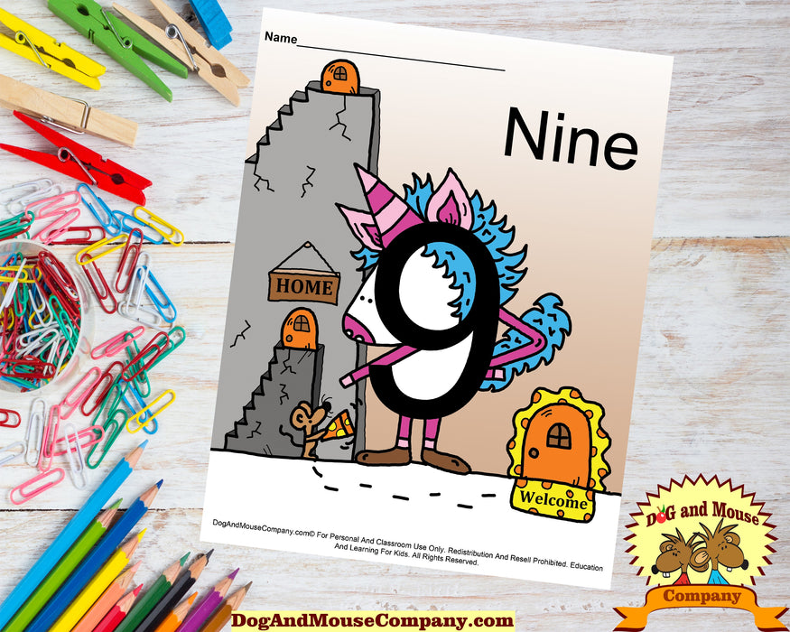 Learn Your Numbers With Unicorns 1 To 10 Preschool Worksheets Bundle by Dog And Mouse Company | dogandmousecompany.com